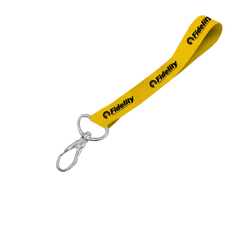 Hi-Viz Wrist Phone Strap Black Sublimation Print S/Sided with Lobster Clip - Image 3