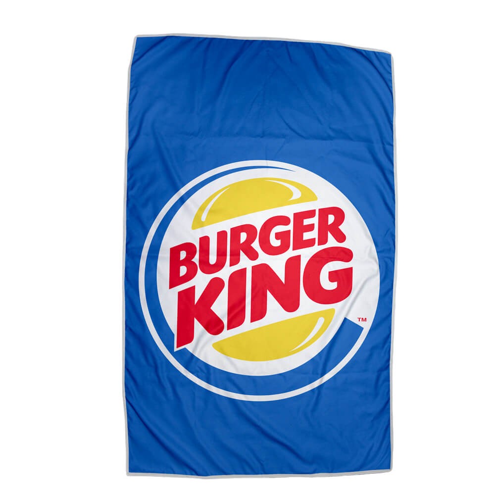 Blue Lily Quick Drying Extra Large Beach Towel S/S Print Binded With Petersham Webbing - Image 3
