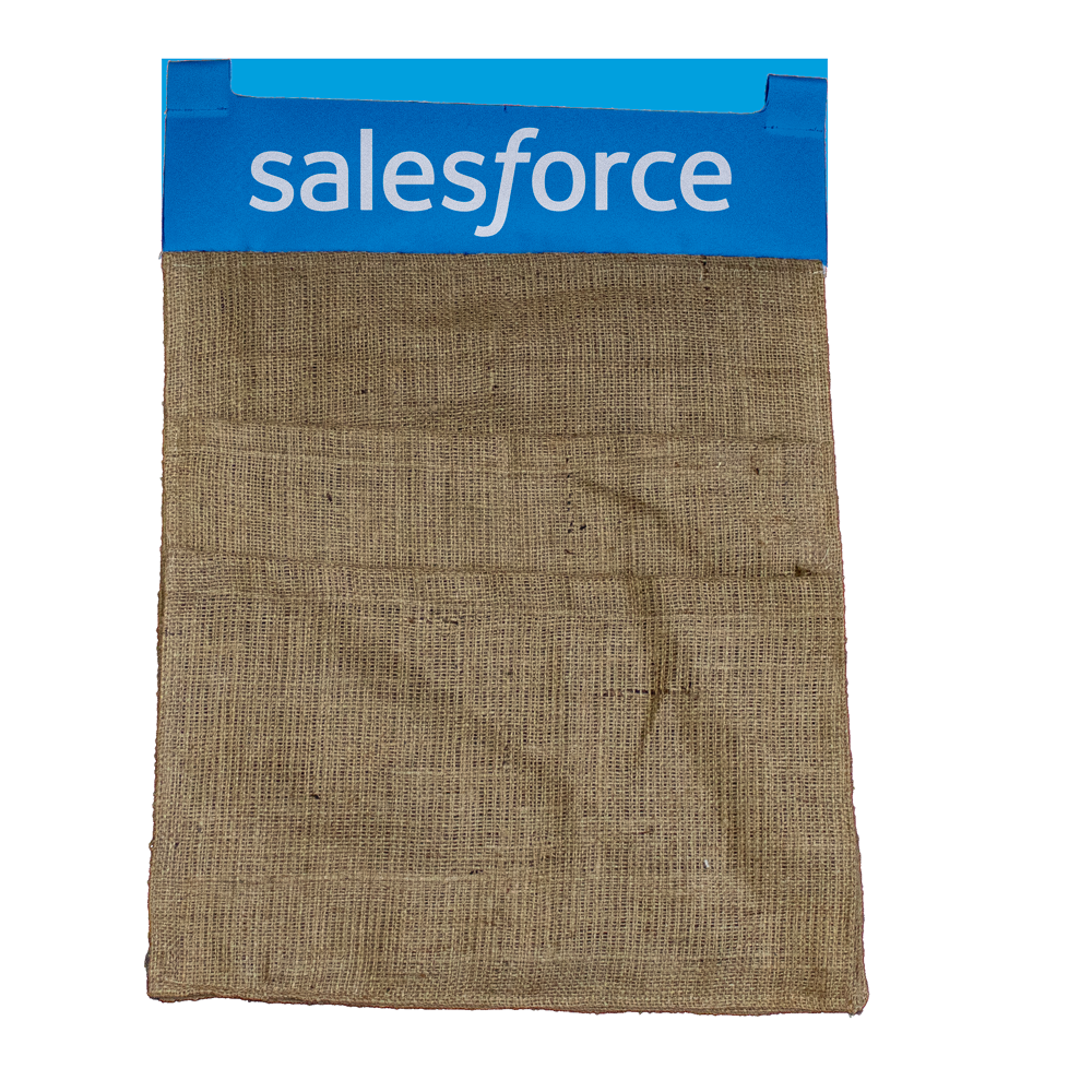 Moringa Hessian / Fabric Mix Hanging Office Organiser
