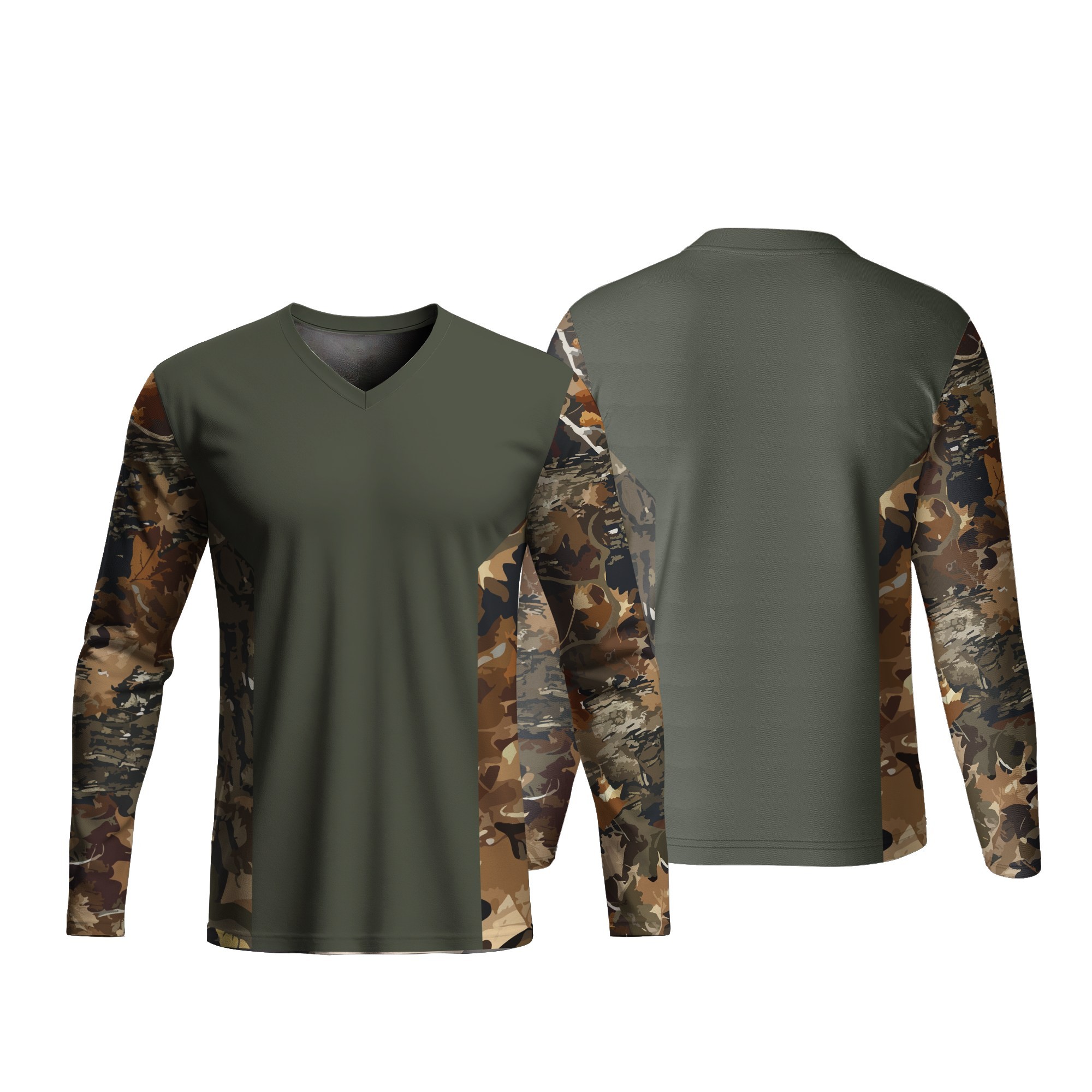 Unisex Long Sleeve V-Neck T-Shirt | Dry Tec - Image 4