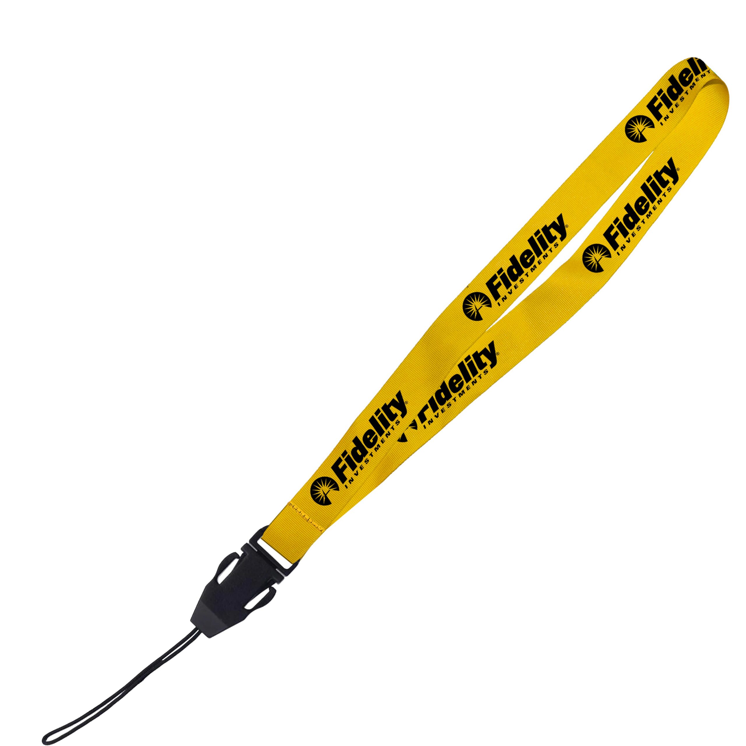 Hi-Viz Lanyard Black Sublimation Print D/Sided with Cellphone Clip - Image 4