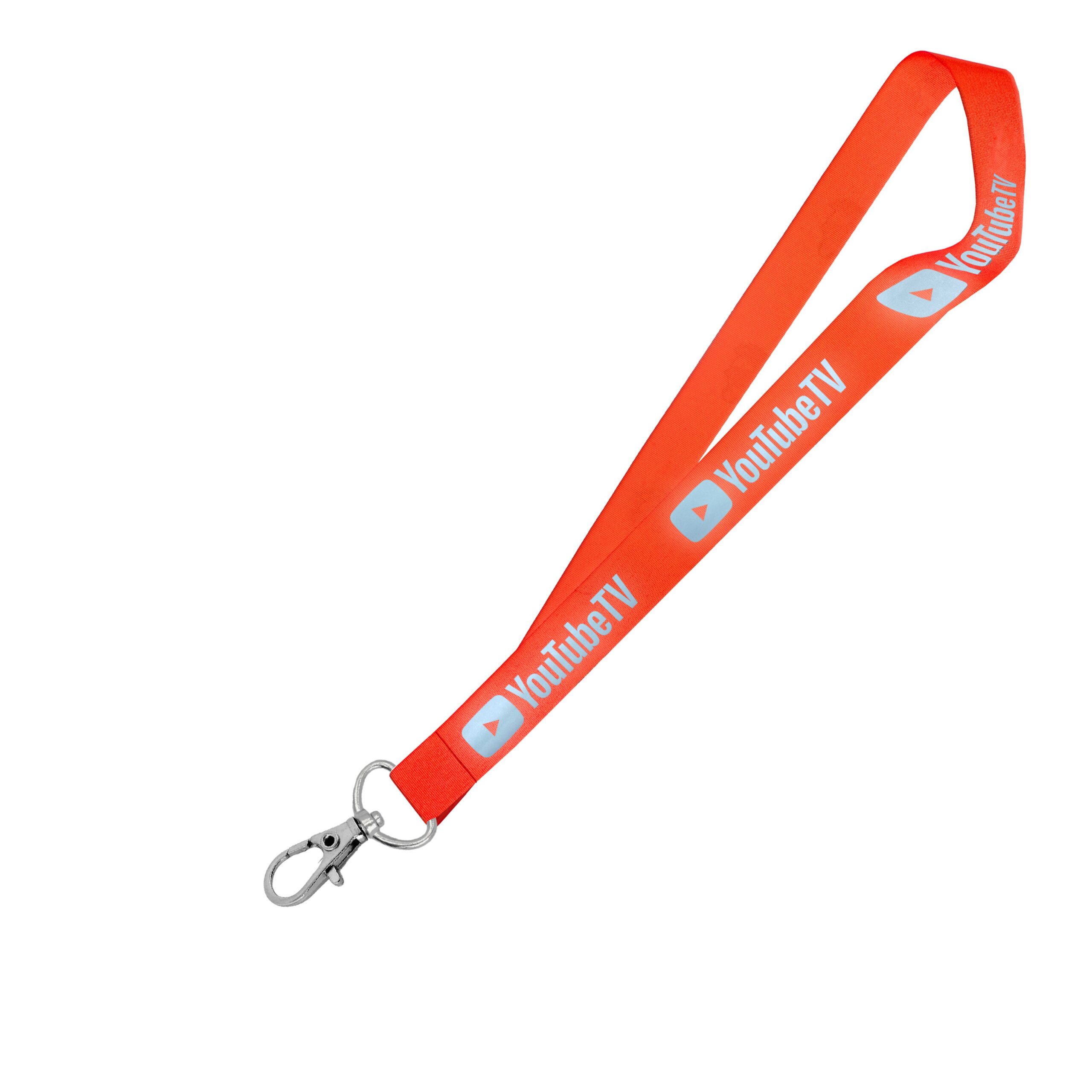 Hi-Viz Lanyard Silver Reflective Print S/Sided with Snap Hook
